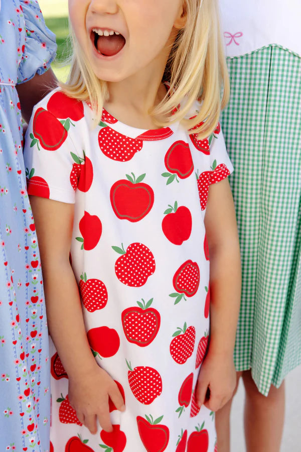 TBBC | Short Sleeve Polly Play Dress - Ardsley Park Apple (Heavy Weight)
