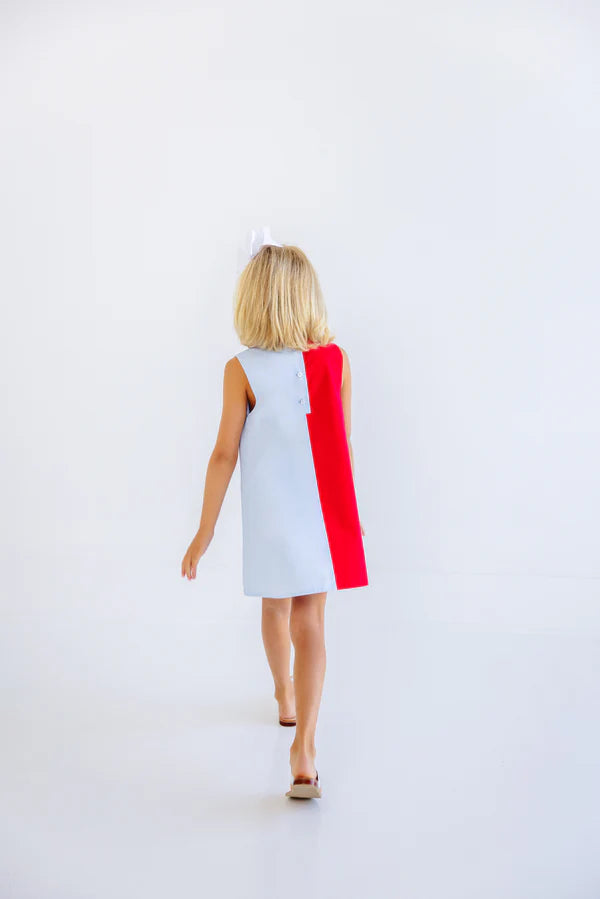 TBBC | Kennedy Colorblock Jumper - Richmond Red with Buckhead Blue