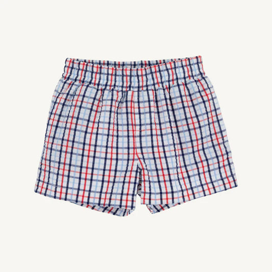 TBBC | Sheffield Shorts - Pierce Mill Plaid Seersucker with Nantucket Navy