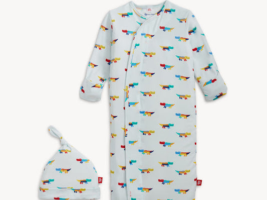 Magnetic Me | Modal Magnetic Gown & Hat Set - Crocodile Colorpop