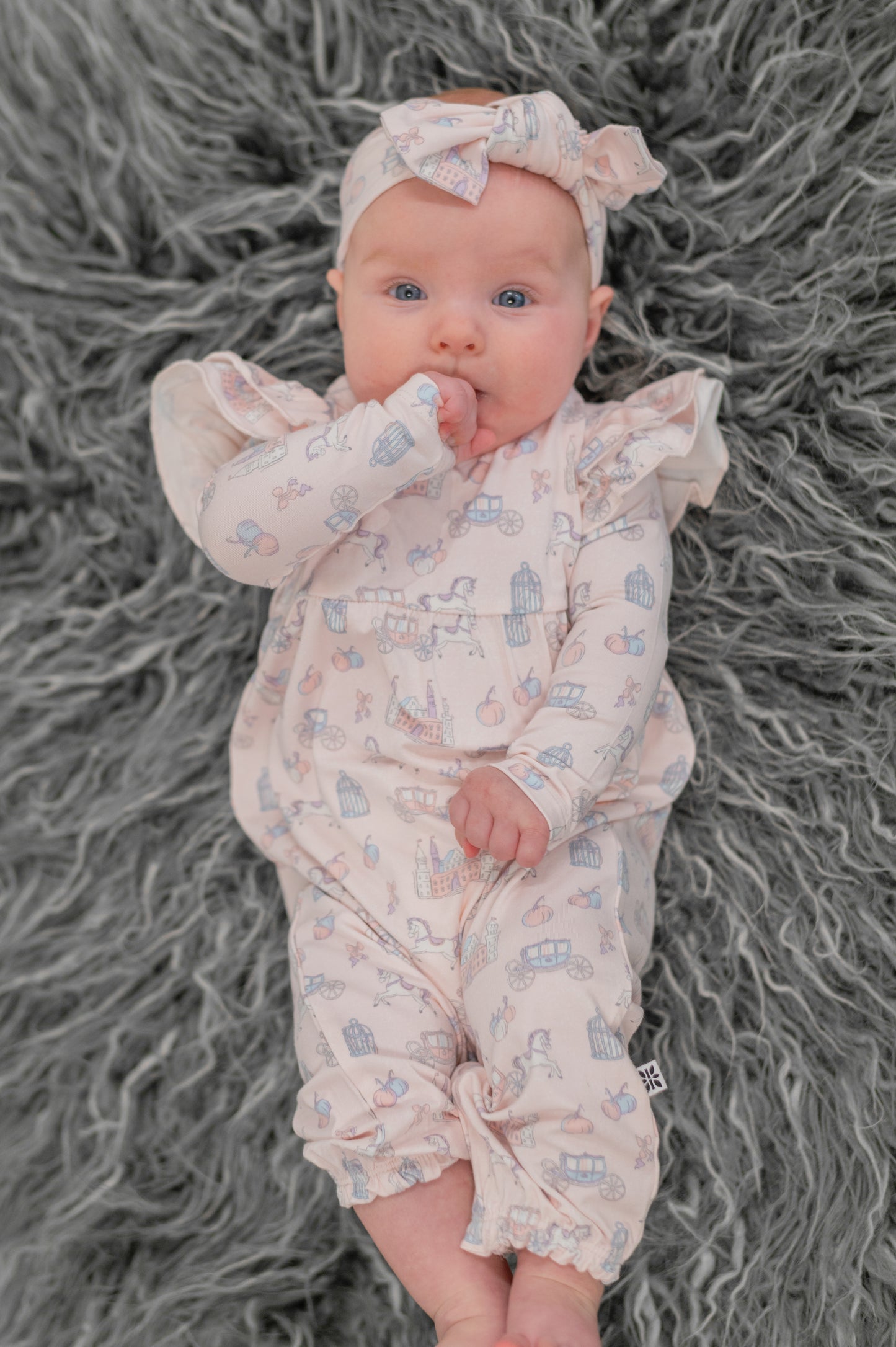 Sweet Bamboo - Long Sleeve Flutter Sleeve Romper - Fairy Godmother