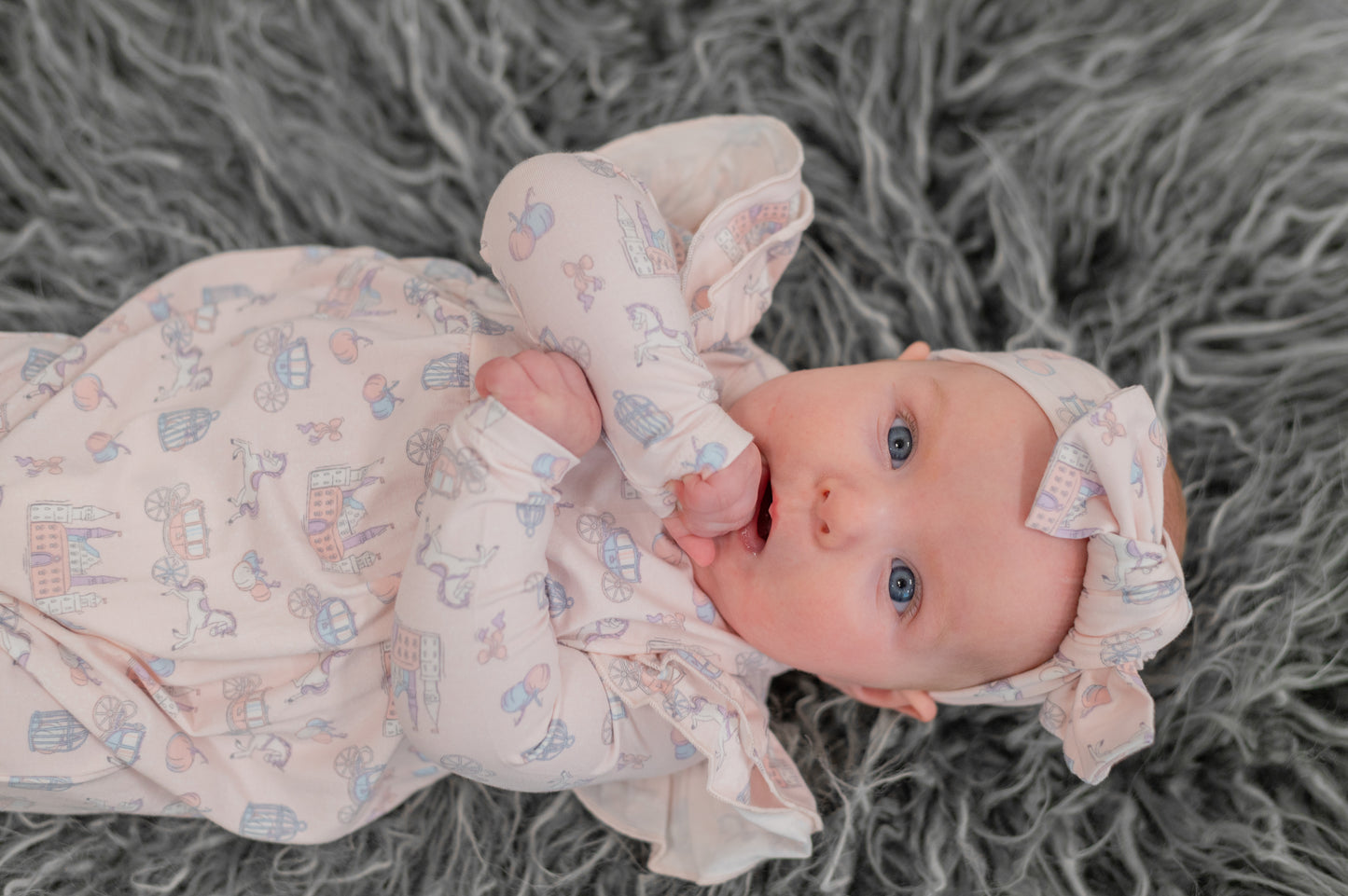 Sweet Bamboo - Long Sleeve Flutter Sleeve Romper - Fairy Godmother