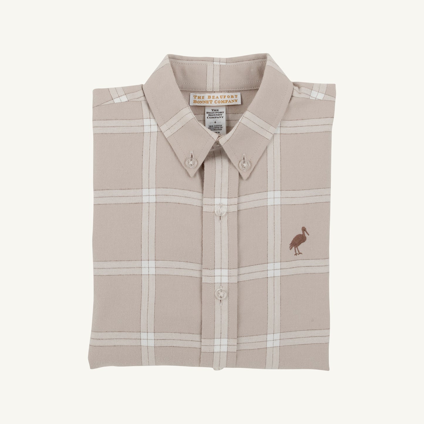 TBBC | Dean's List Dress Shirt (Flannel) - Thompson Park Plaid with Gray Bay Brown