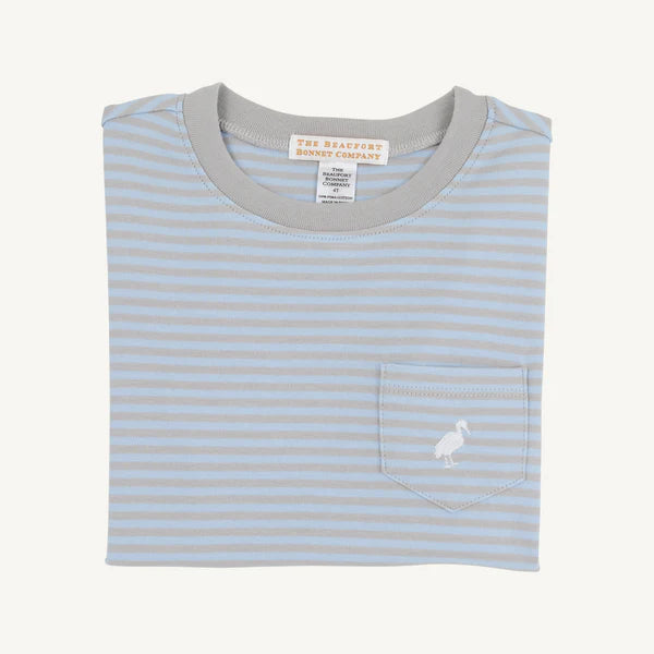 TBBC | Carter Crewneck - Beale Street Blue and Grantley Gray Stripe