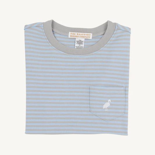 TBBC | Carter Crewneck - Beale Street Blue and Grantley Gray Stripe