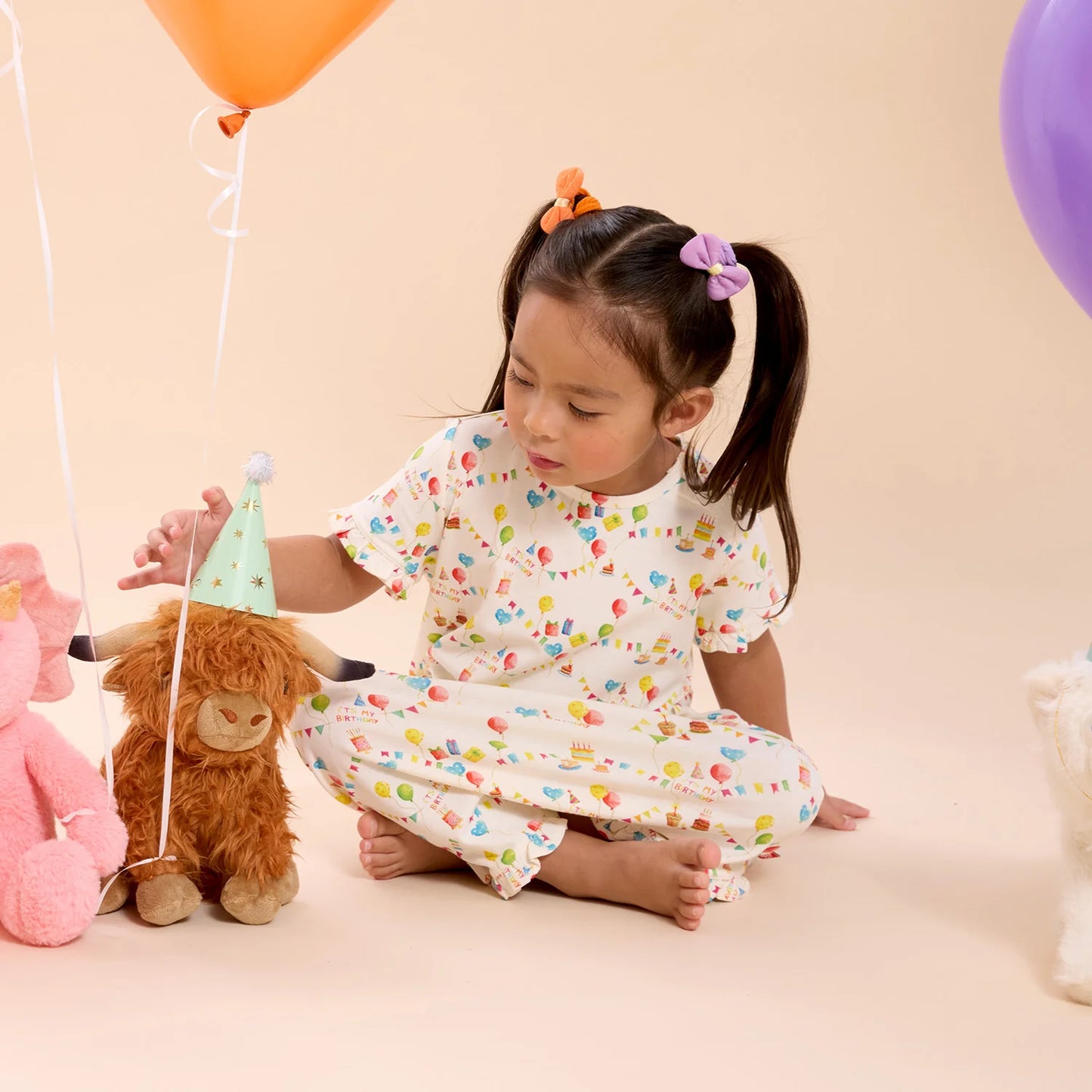 Magnetic Me | Short Sleeve Ruffle Nightgown - Birthday Babe