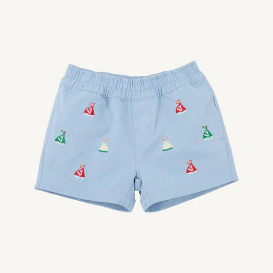 TBBC | Critter Sheffield Shorts - Beale Street Blue with Sailboats