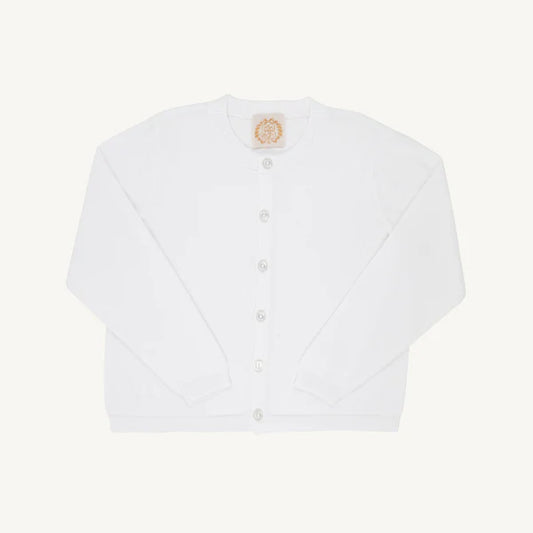 TBBC | Cambridge Cardigan - Worth Avenue White with Pearlized Buttons