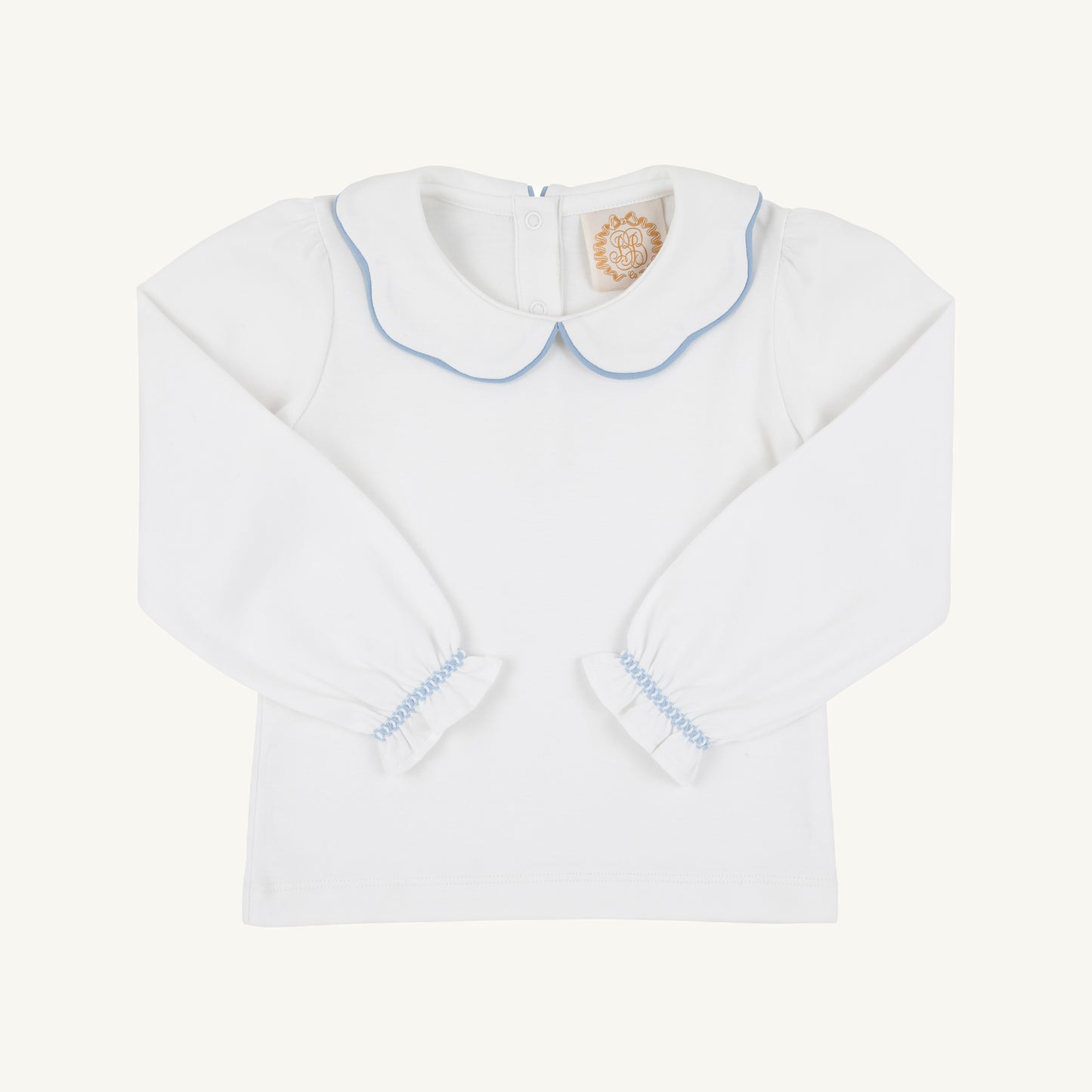 TBBC | Emma's Top (Knit) - Worth Ave White with Barrington Blue