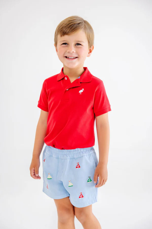 TBBC | Critter Sheffield Shorts - Beale Street Blue with Sailboats