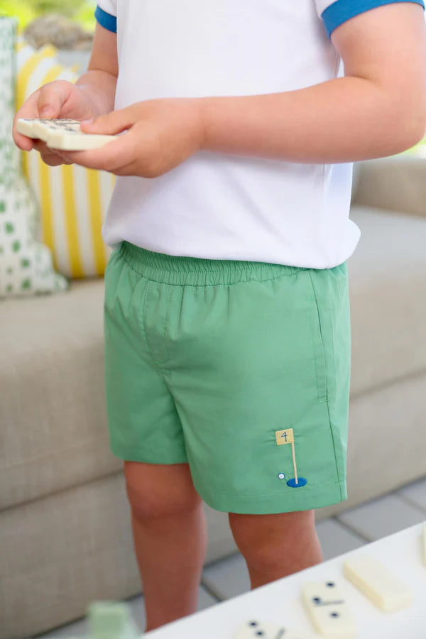 TBBC | Sheffield Shorts - Gibson Island Green with Golf Embroidery