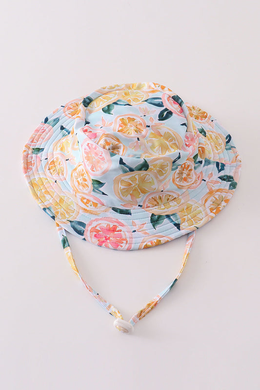Citrus Print Sun Hat