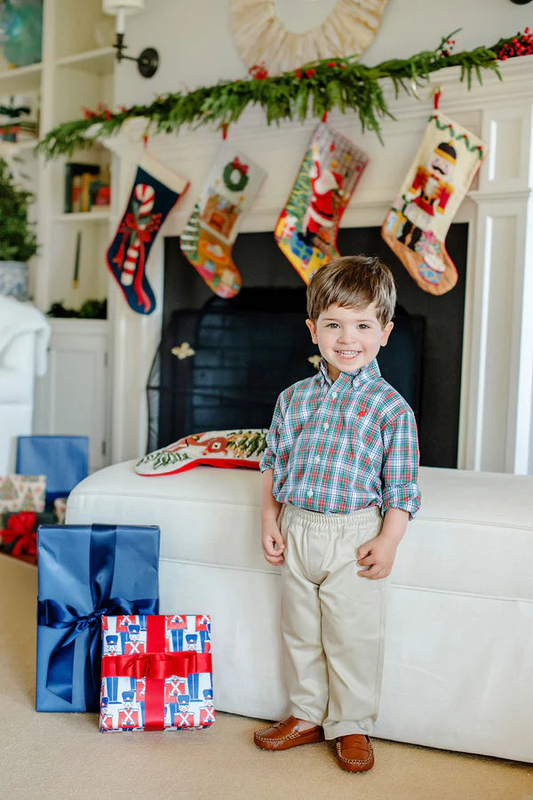 TBBC | Sheffield Pants (Twill) - Keeneland Khaki with Nantucket Navy Stork