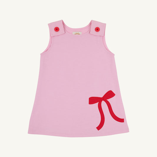 TBBC | Juliet Jumper (Pima) - Pier Party Pink with Richmond Red and Bow