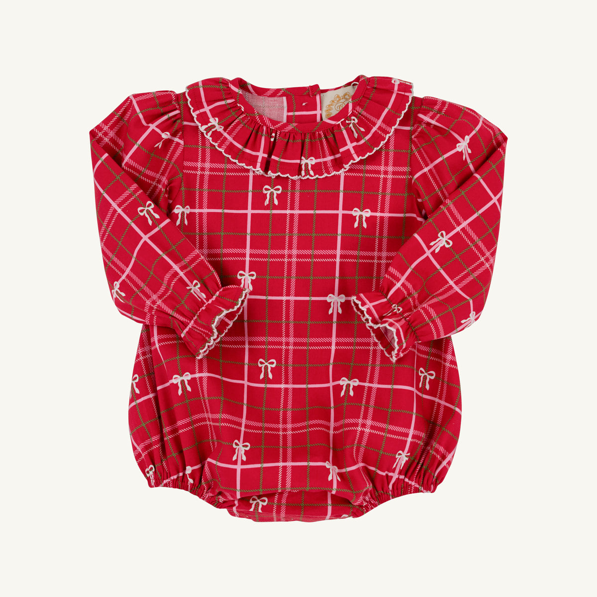 TBBC | Long Sleeve Ramona Ruffle Bubble (Flannel) - Torrington Tartan with Palmetto Pearl
