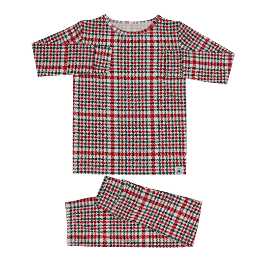 Sweet Bamboo - Big Kid Pajama - Red Tartan