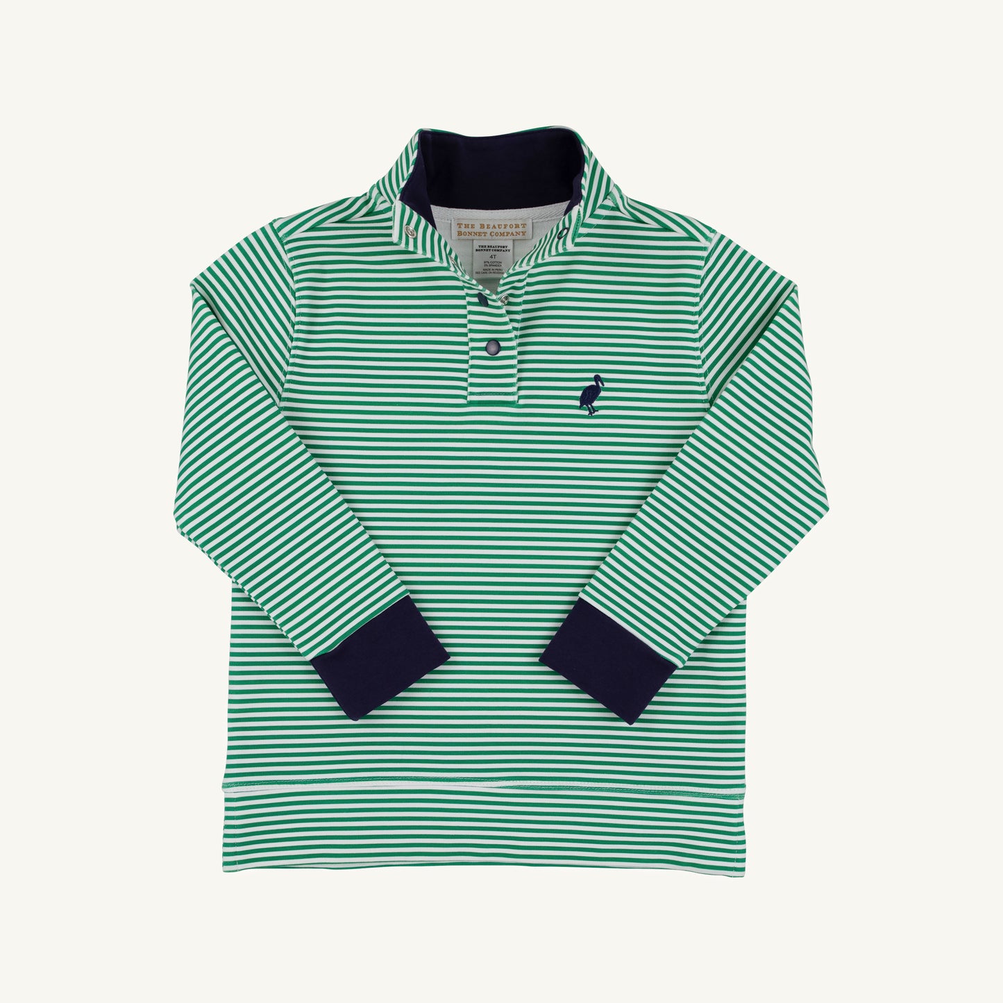 TBBC | Pendleton Popped Collar - Kiawah Kelly Green Stripe and Nantucket Navy