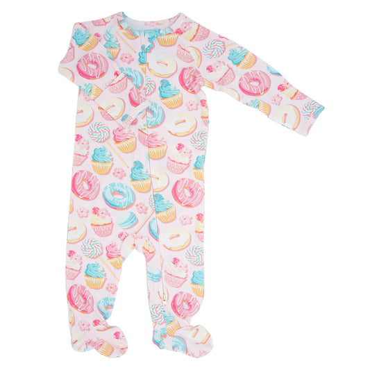 Sweet Bamboo | Zipper Footie - Sweet Tooth
