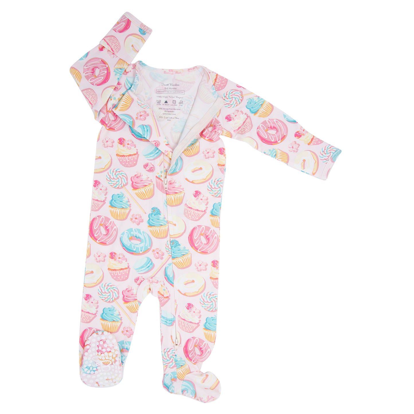 Sweet Bamboo | Zipper Footie - Sweet Tooth