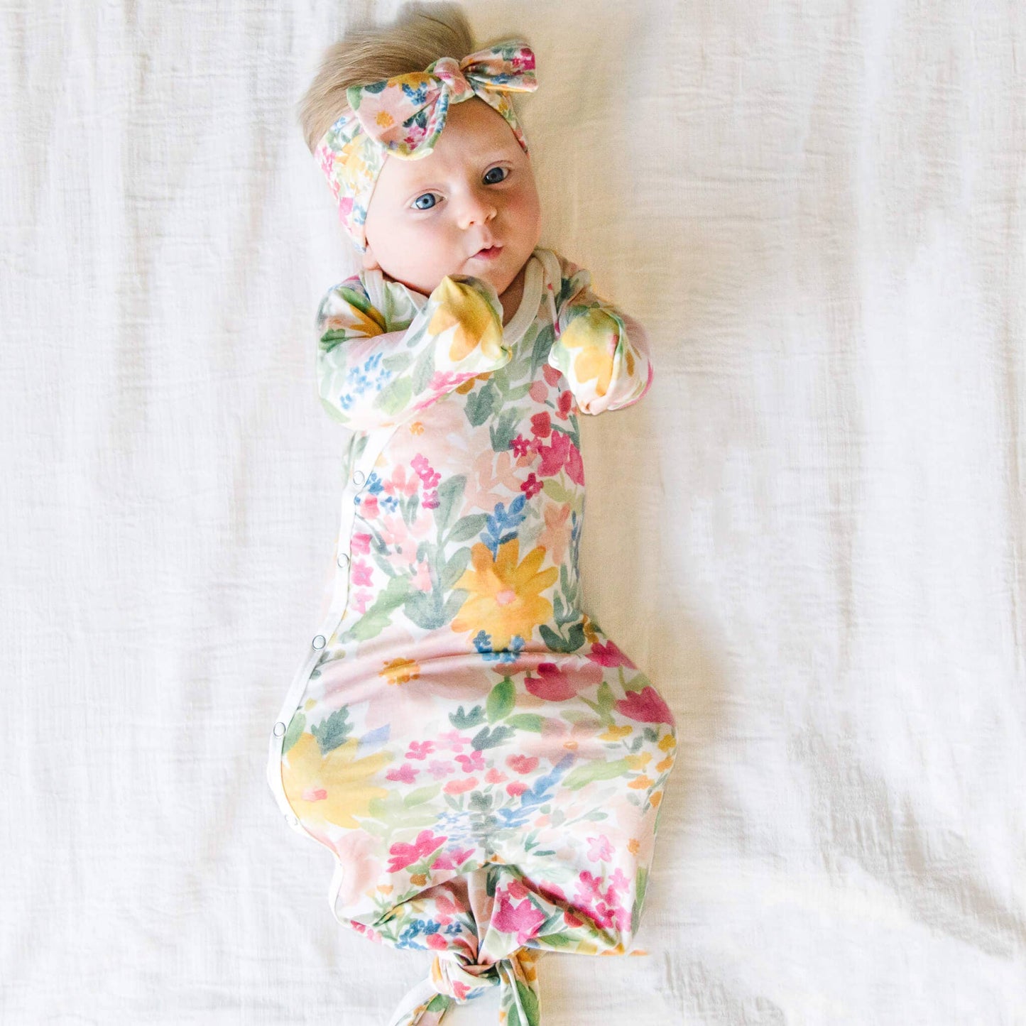 Copper Pearl | Newborn Knotted Gown - Lark