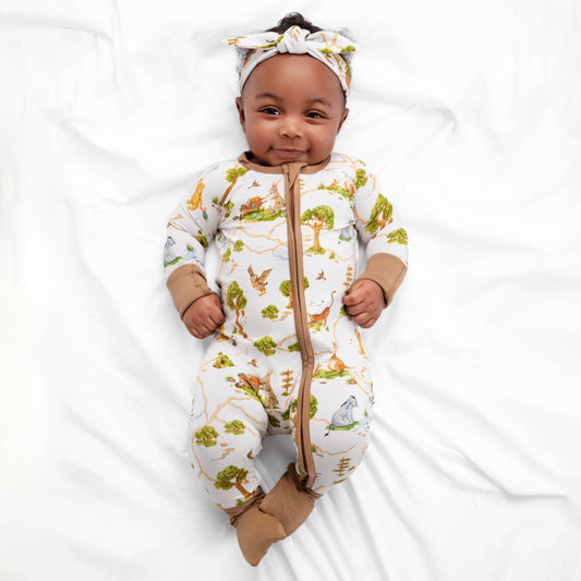 Oh Bother, It's Bedtime Bamboo Zipper Romper