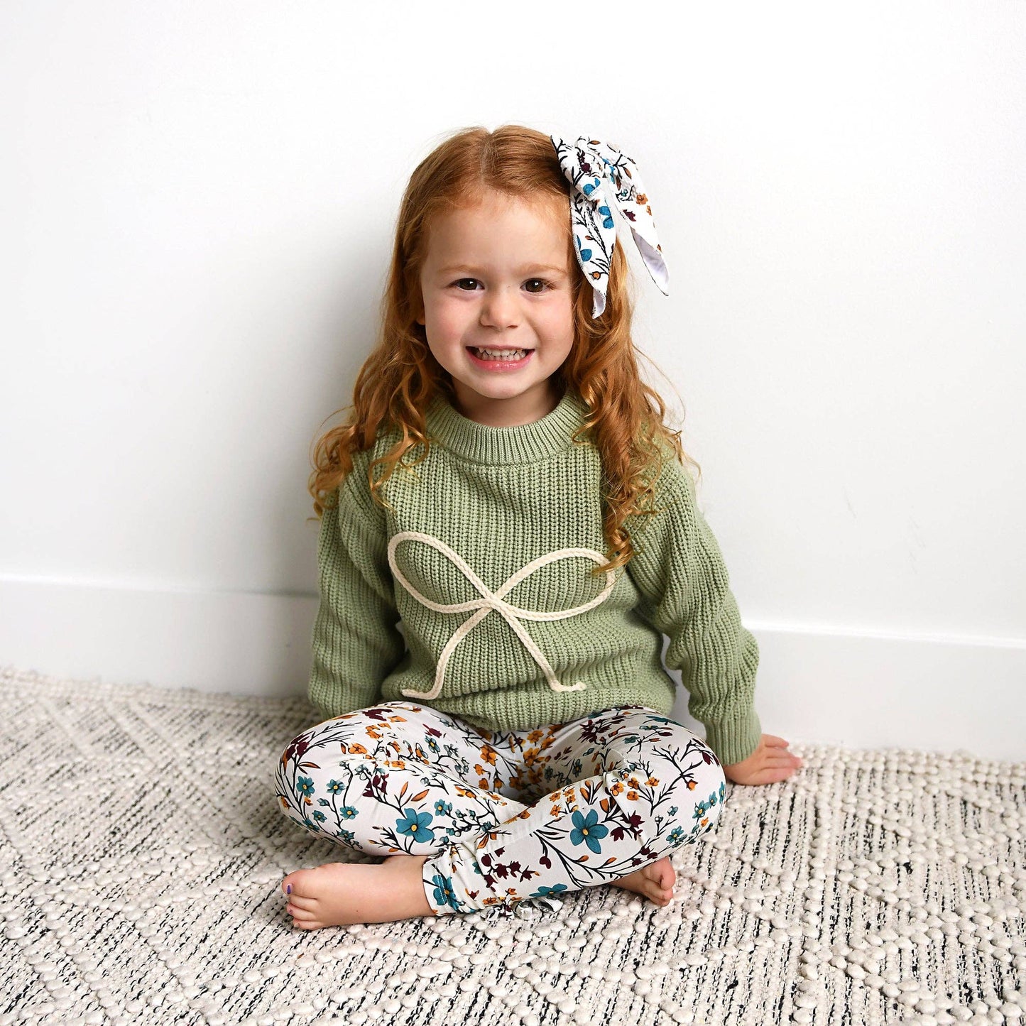Green Bow Oversized Sweater