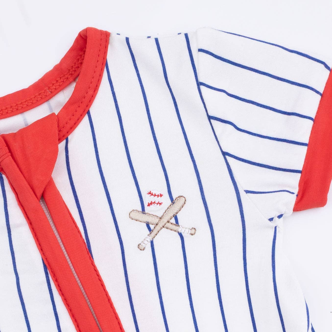 Angel Dear | Baseball Stripe - Shortie 2-Way Zipper Romper