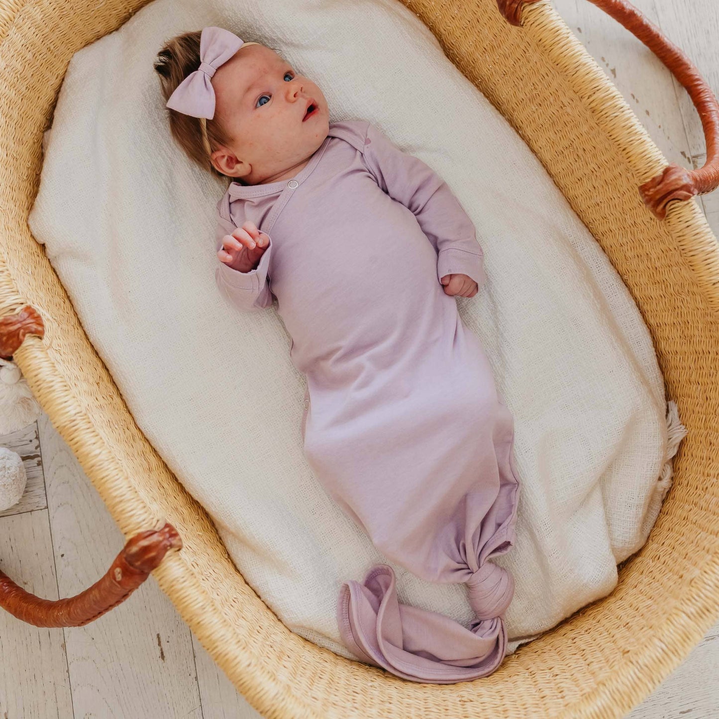 Copper Pearl | Newborn Knotted Gown - Lily