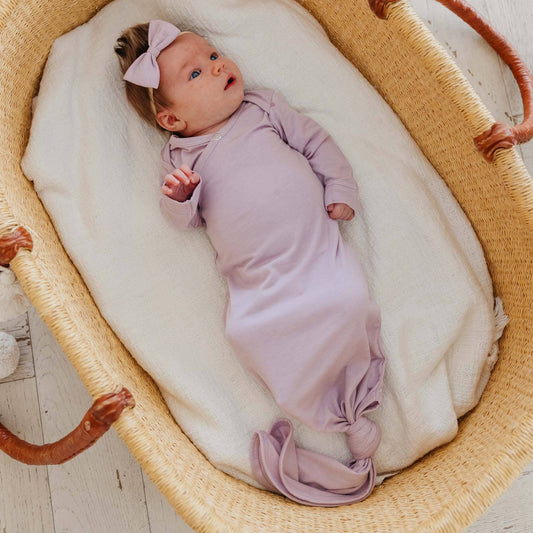 Copper Pearl | Newborn Knotted Gown - Lily