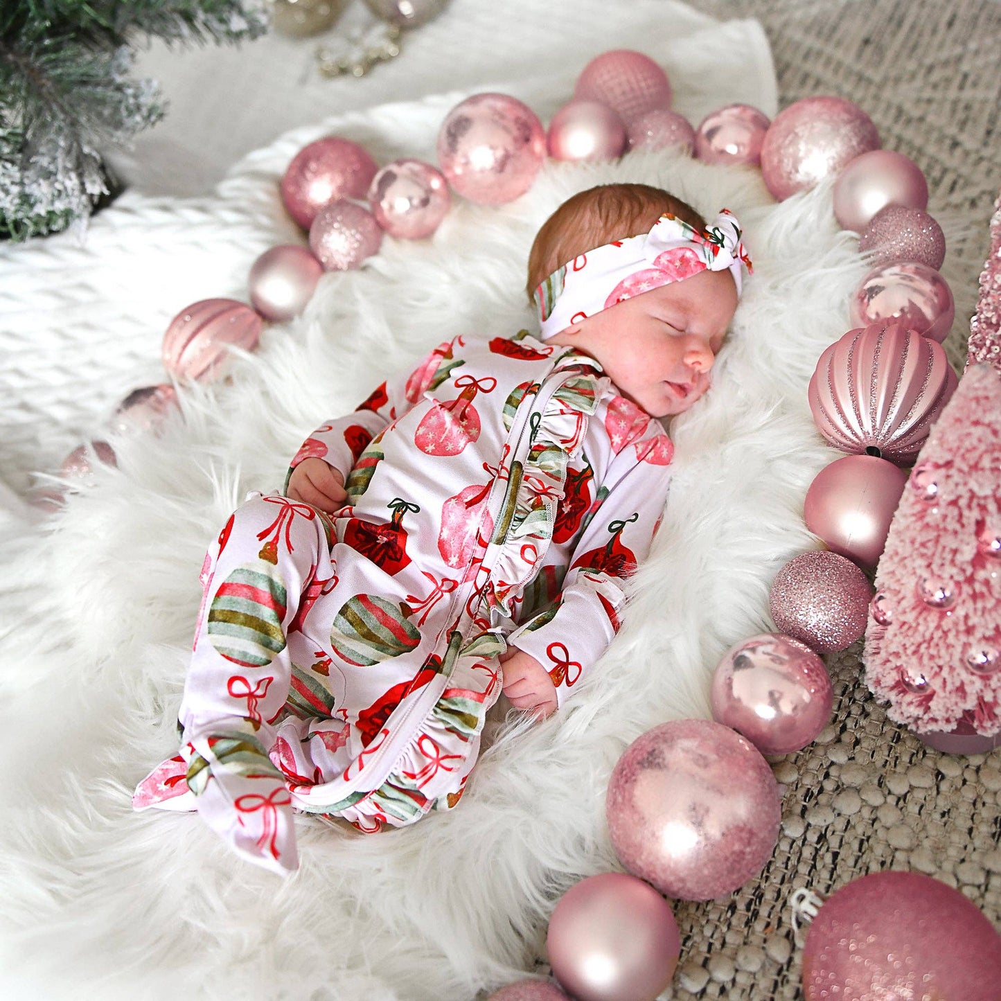 Kit Ornaments Ruffle Bamboo Zip Romper