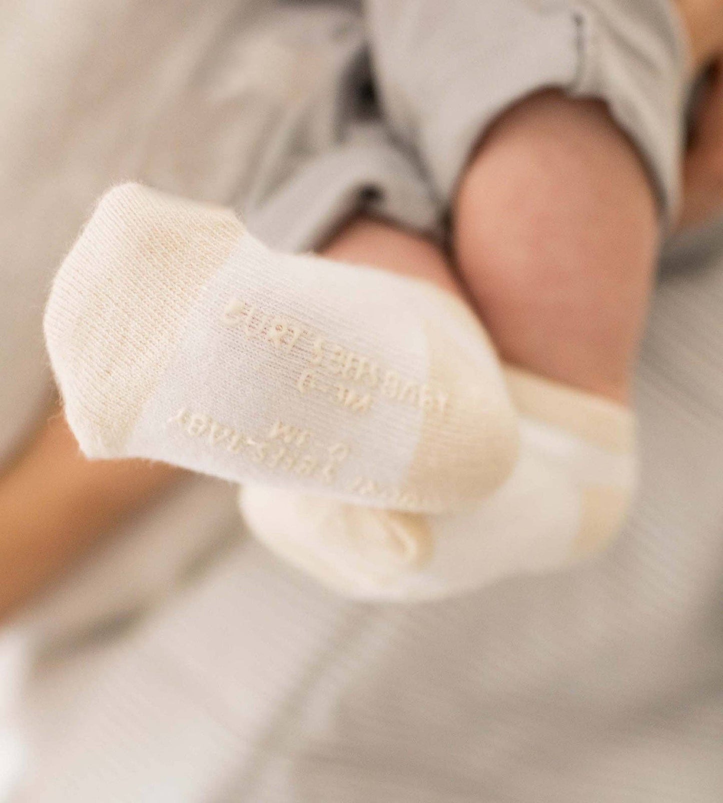 Baby Ankle Socks 6 Pack - Oat | Organic Cotton
