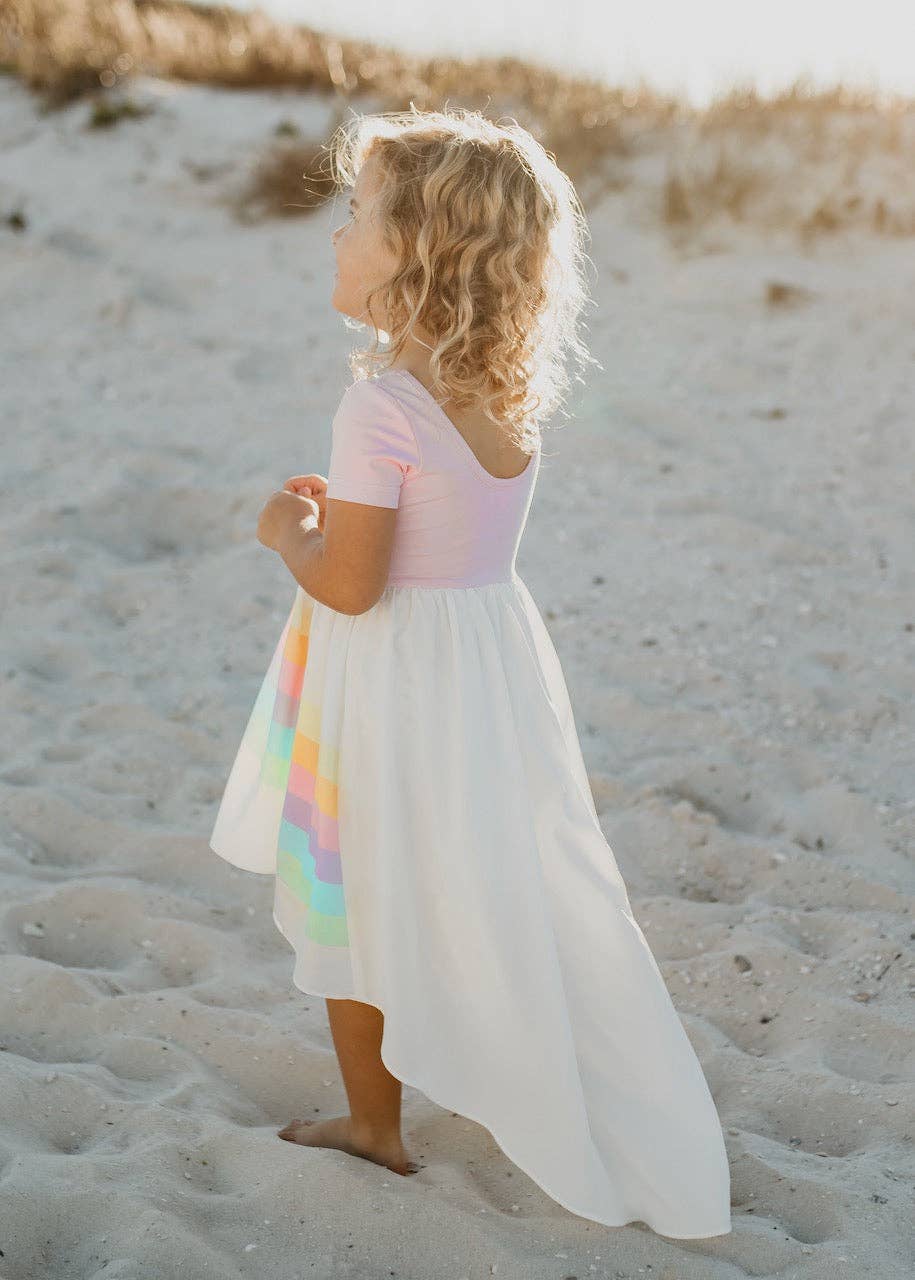Pastel Rainbow Hi Lo Dress