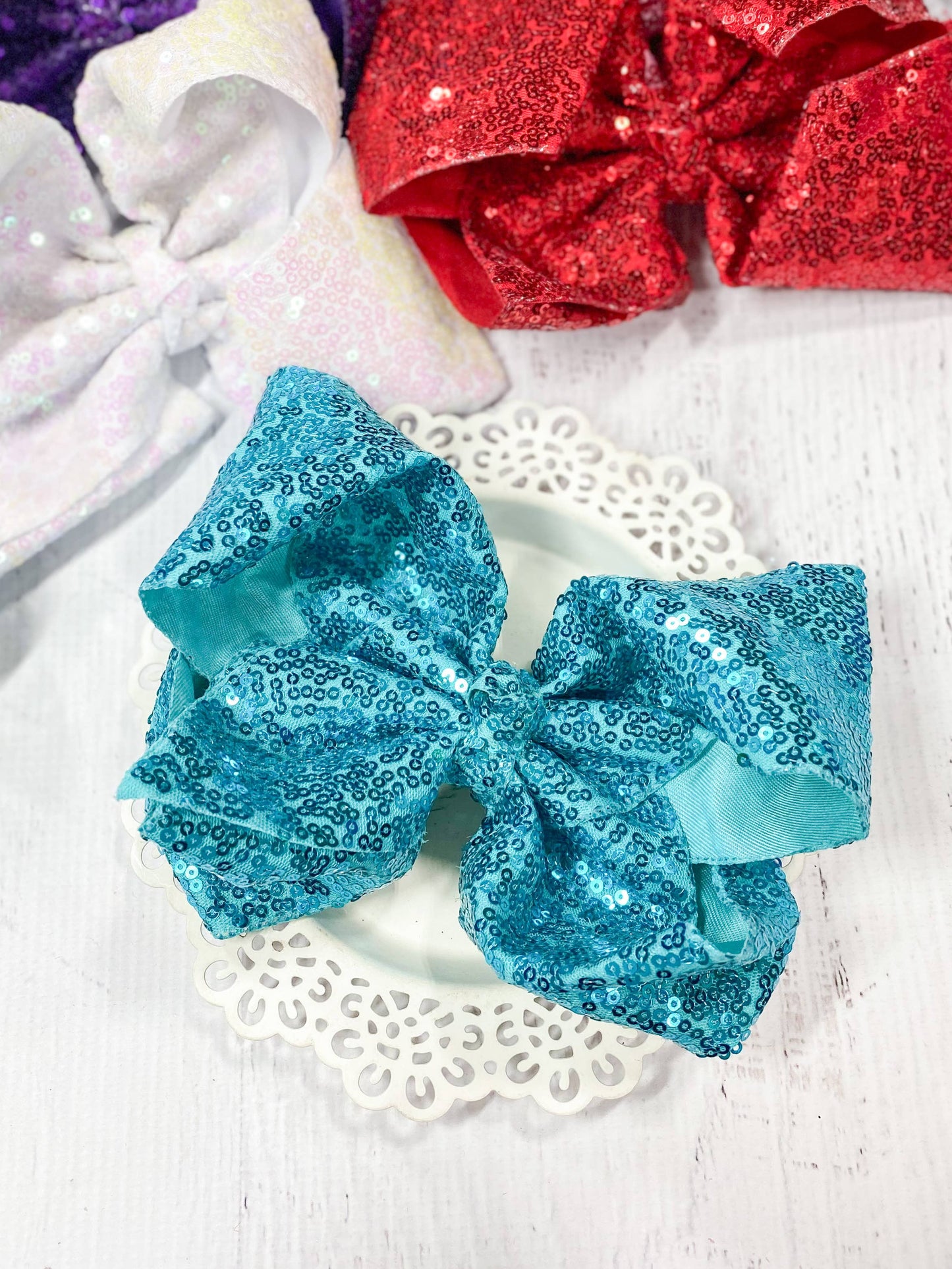 Sequin Texas Size Hair Bows