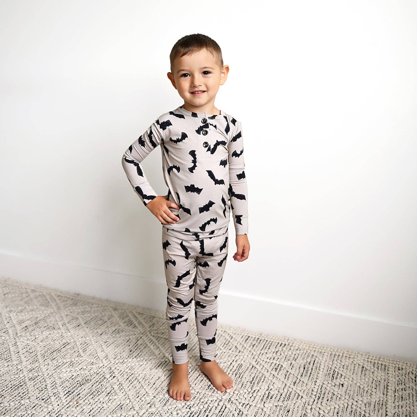 Vlad Gray Bats Two Piece Pajamas
