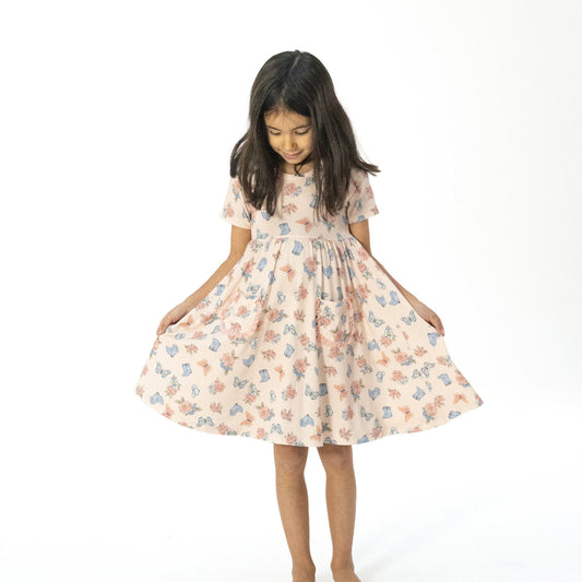 Angel Dear | Country Girl Boots - Twirly Dress with Ruffle Pockets