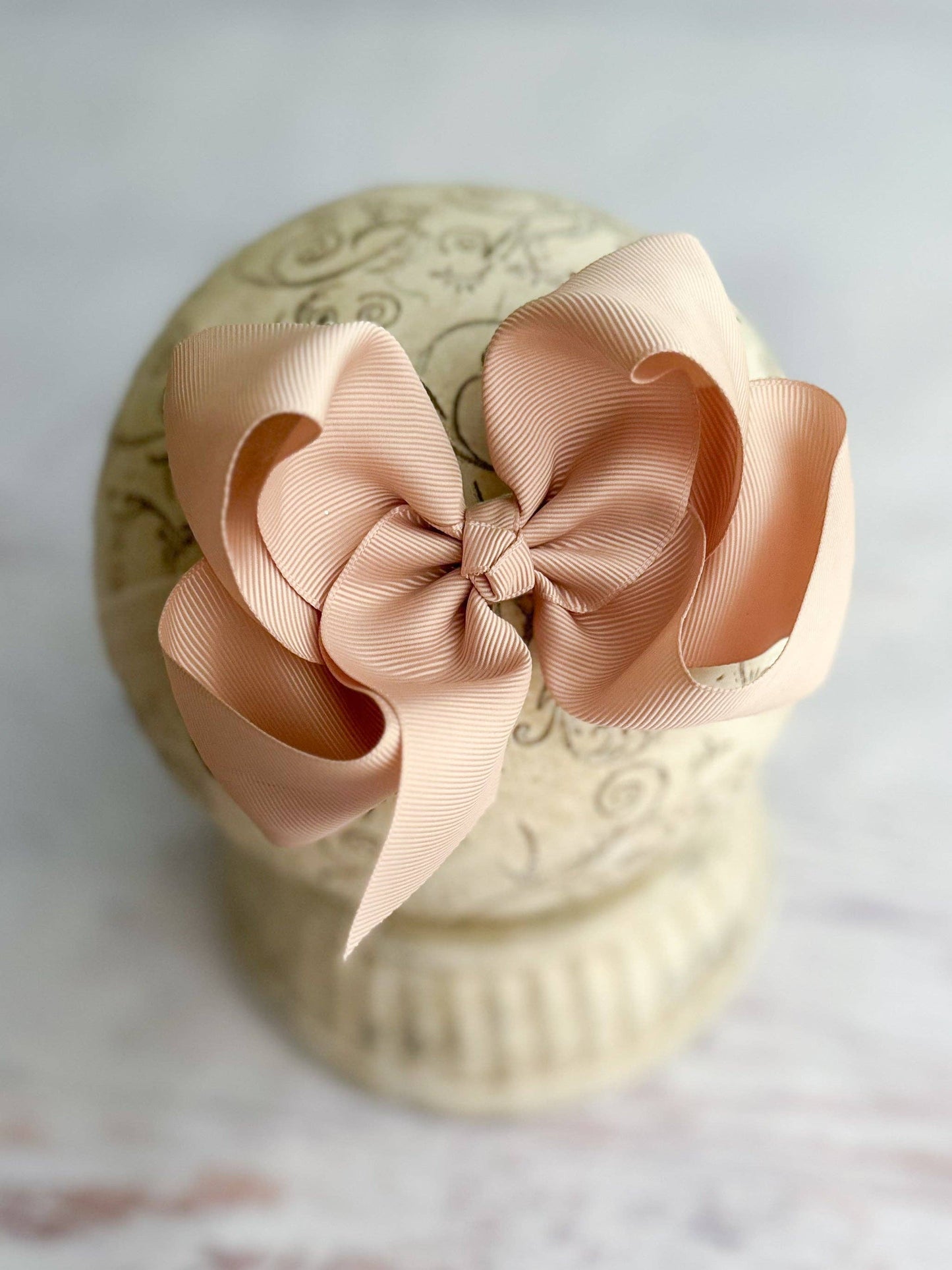 Classic Grosgrain Hair Bow - Satin Headband - 4.5"