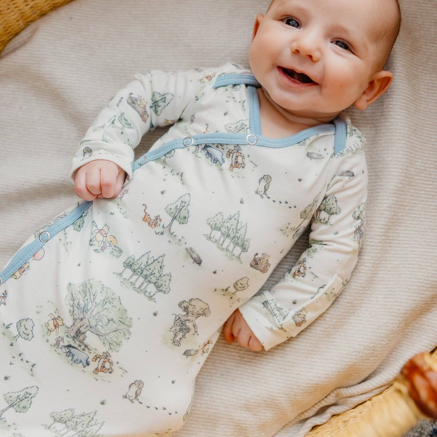 Copper Pearl | Newborn Knotted Gown - Hundred Acre Wood