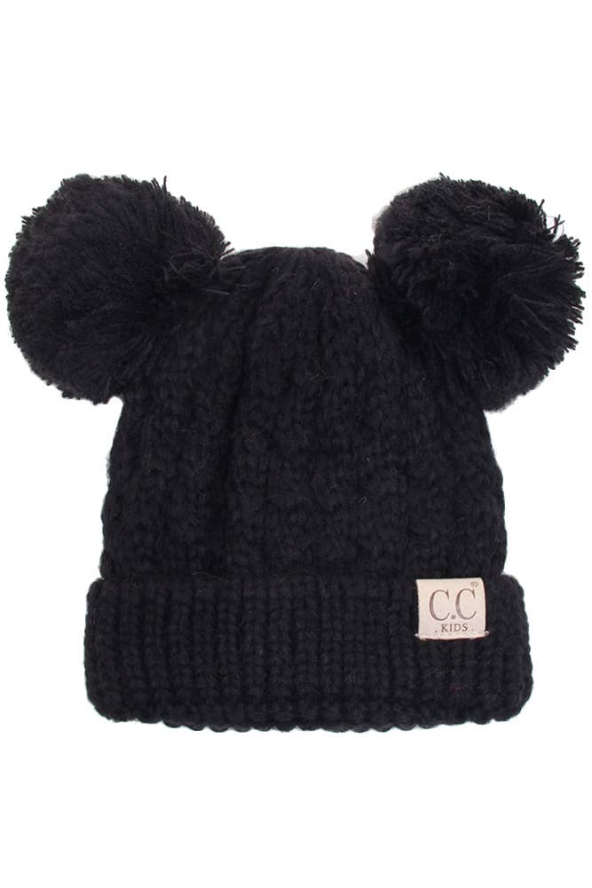 C.C Kids Double Pom Pom Beanie