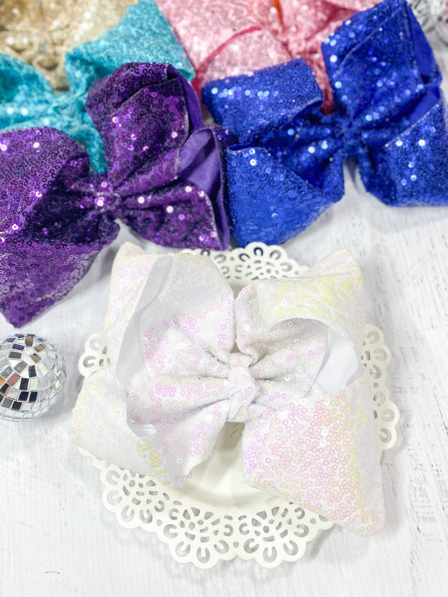 Sequin Texas Size Hair Bows