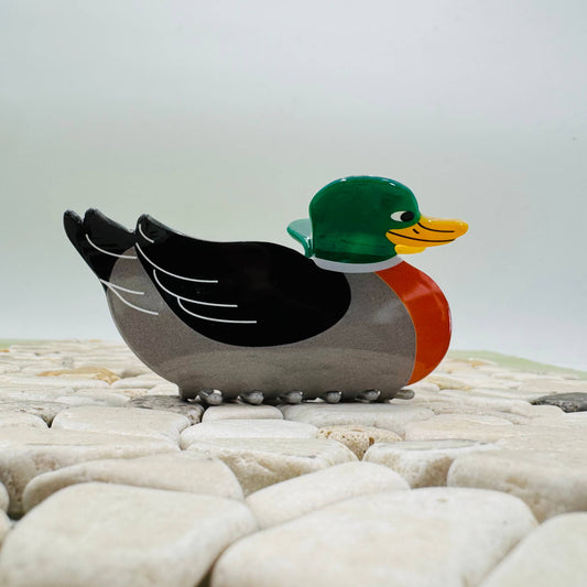 Jumbo Mallard Wild Duck Acetate Hair Claw Clip