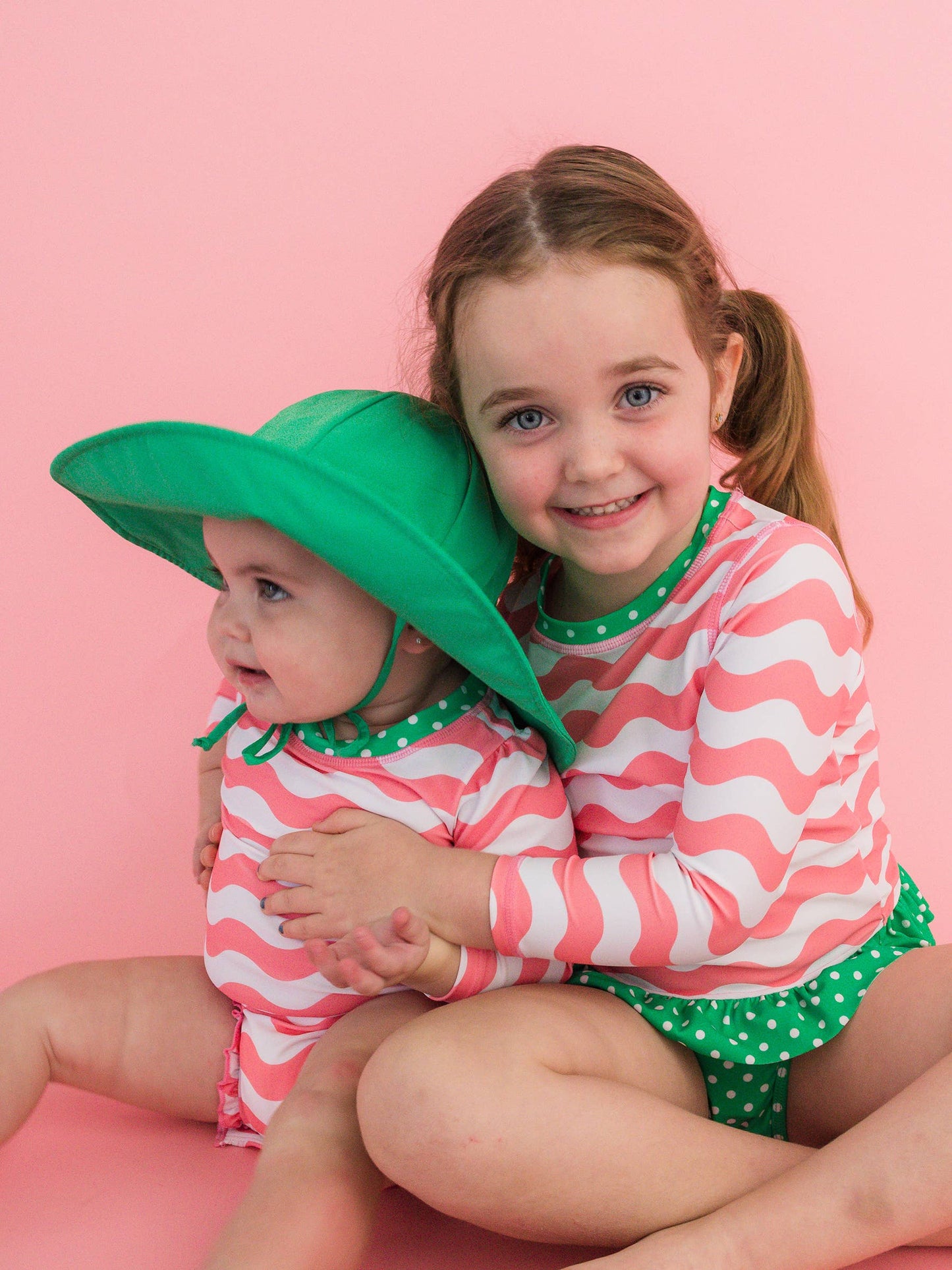 RuffleButts + RuggedButts - Kids Bright Green Sun Protective Hat