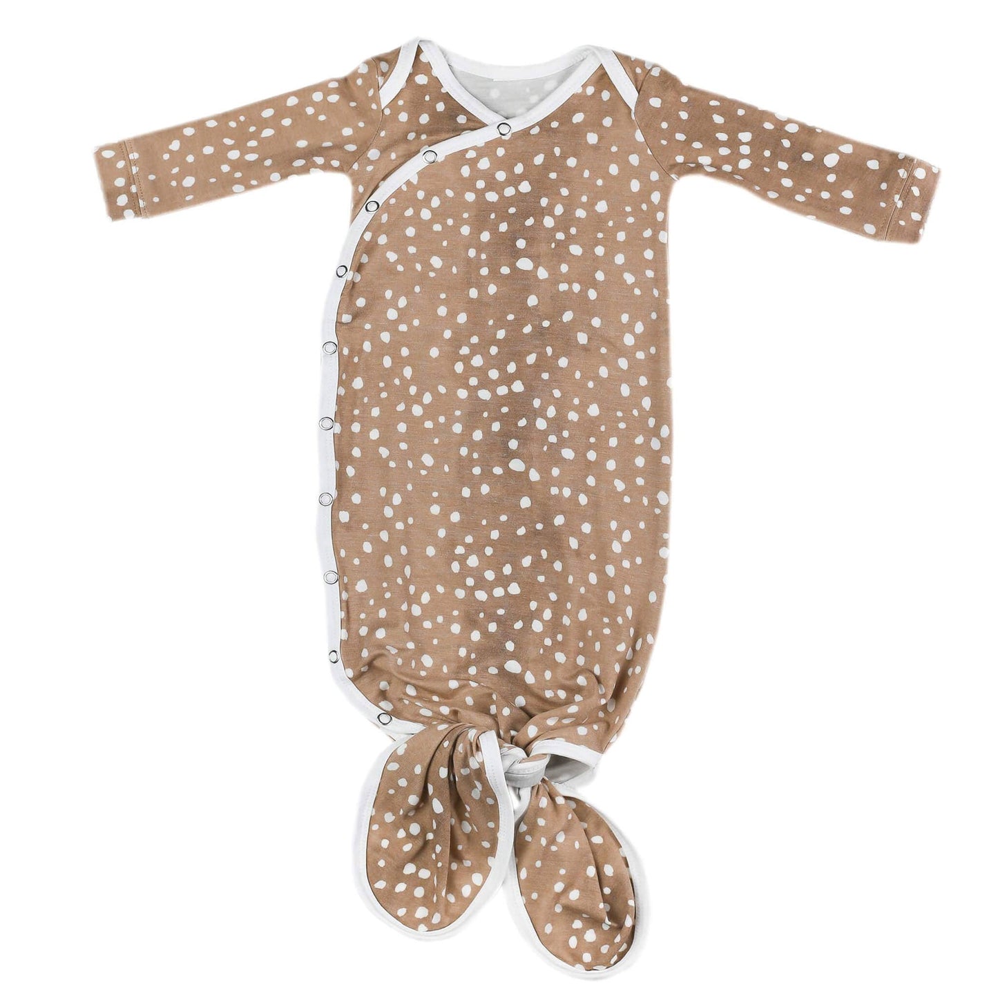 Copper Pearl | Newborn Knotted Gown - Fawn
