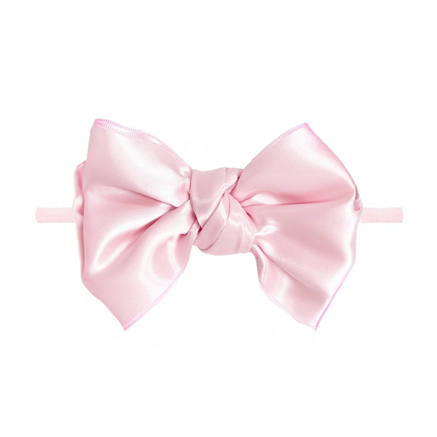 Baby Bling Bows - Baby Bling® Satin FAB® Skinny nylon headband with satin bow