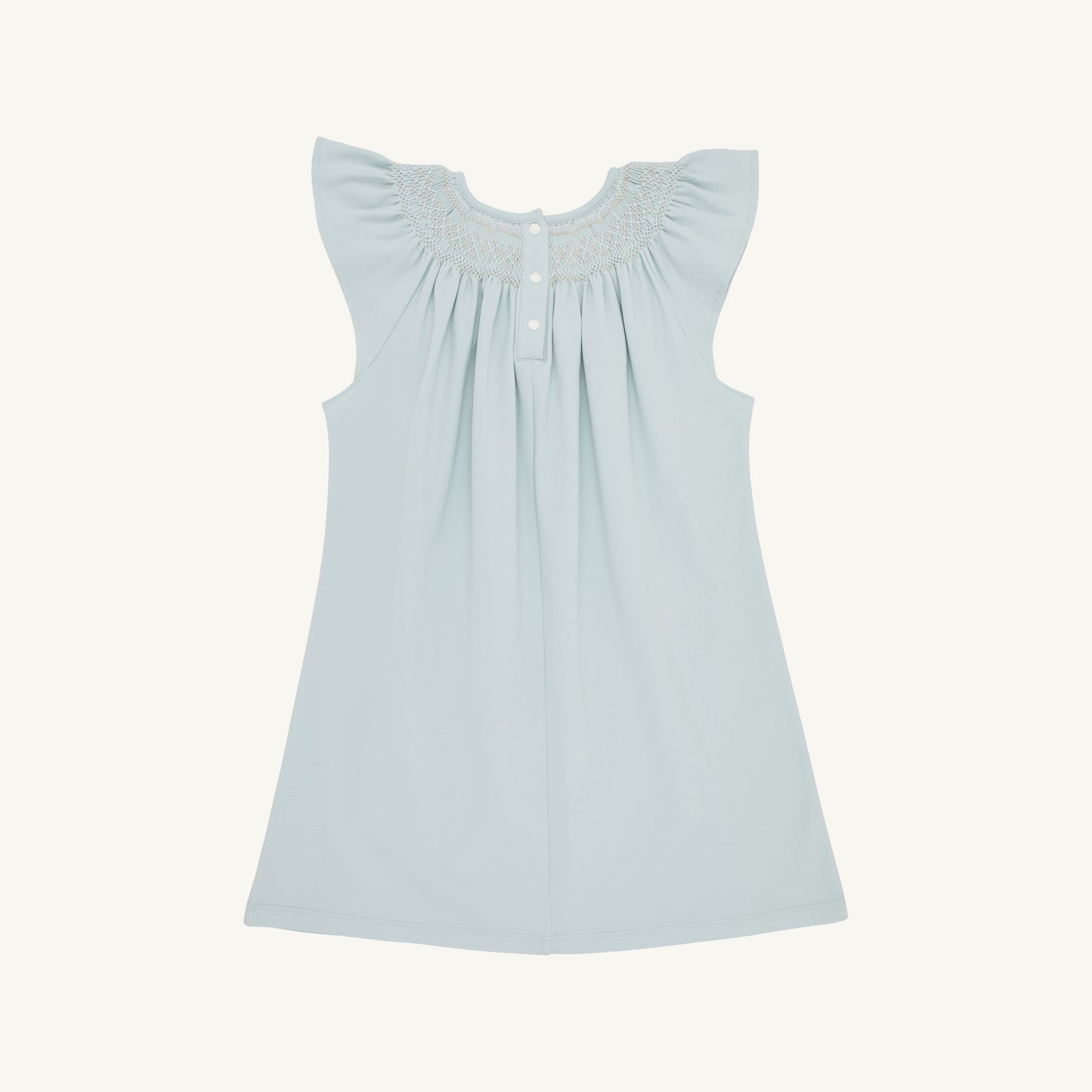 TBBC | Angel Sleeve Sandy Smocked Dress - Old Greenwich Green with Palmetto Pearl and Keeneland Khaki