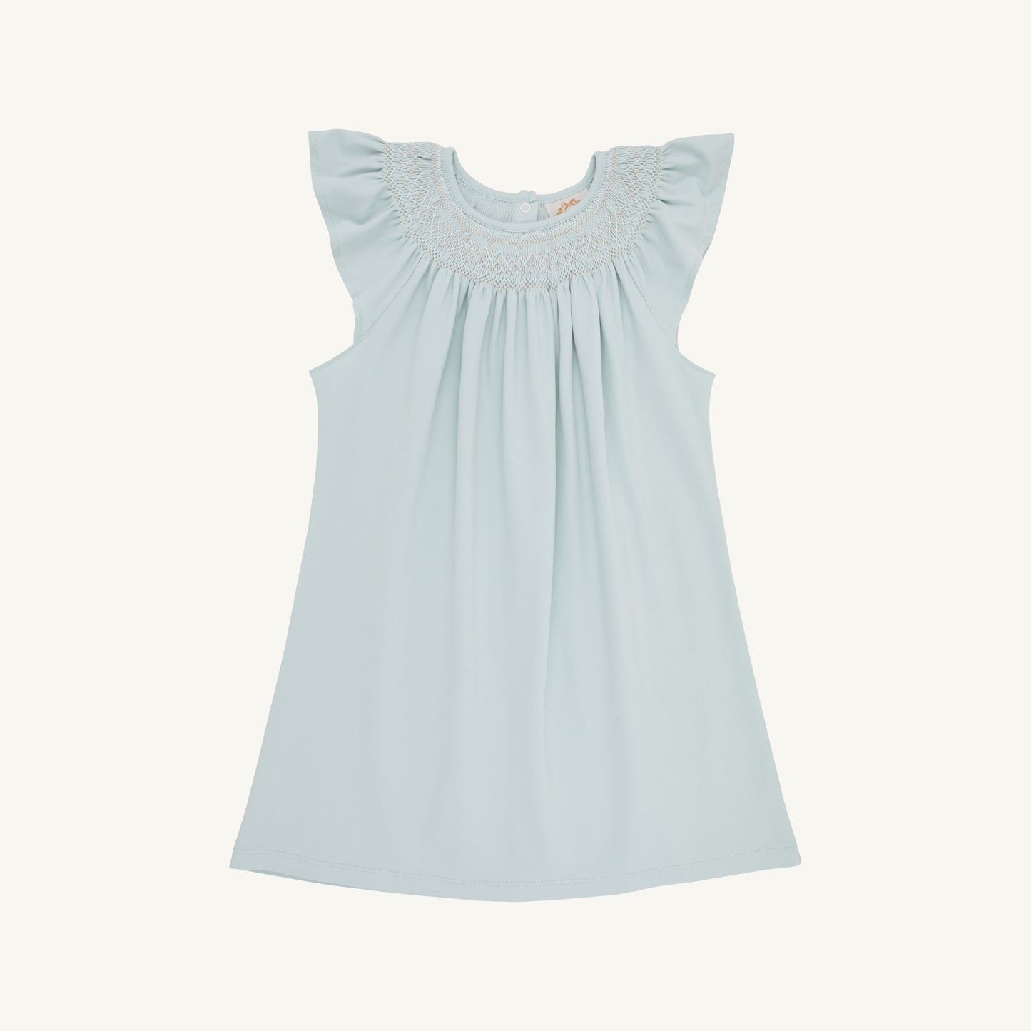 TBBC | Angel Sleeve Sandy Smocked Dress - Old Greenwich Green with Palmetto Pearl and Keeneland Khaki