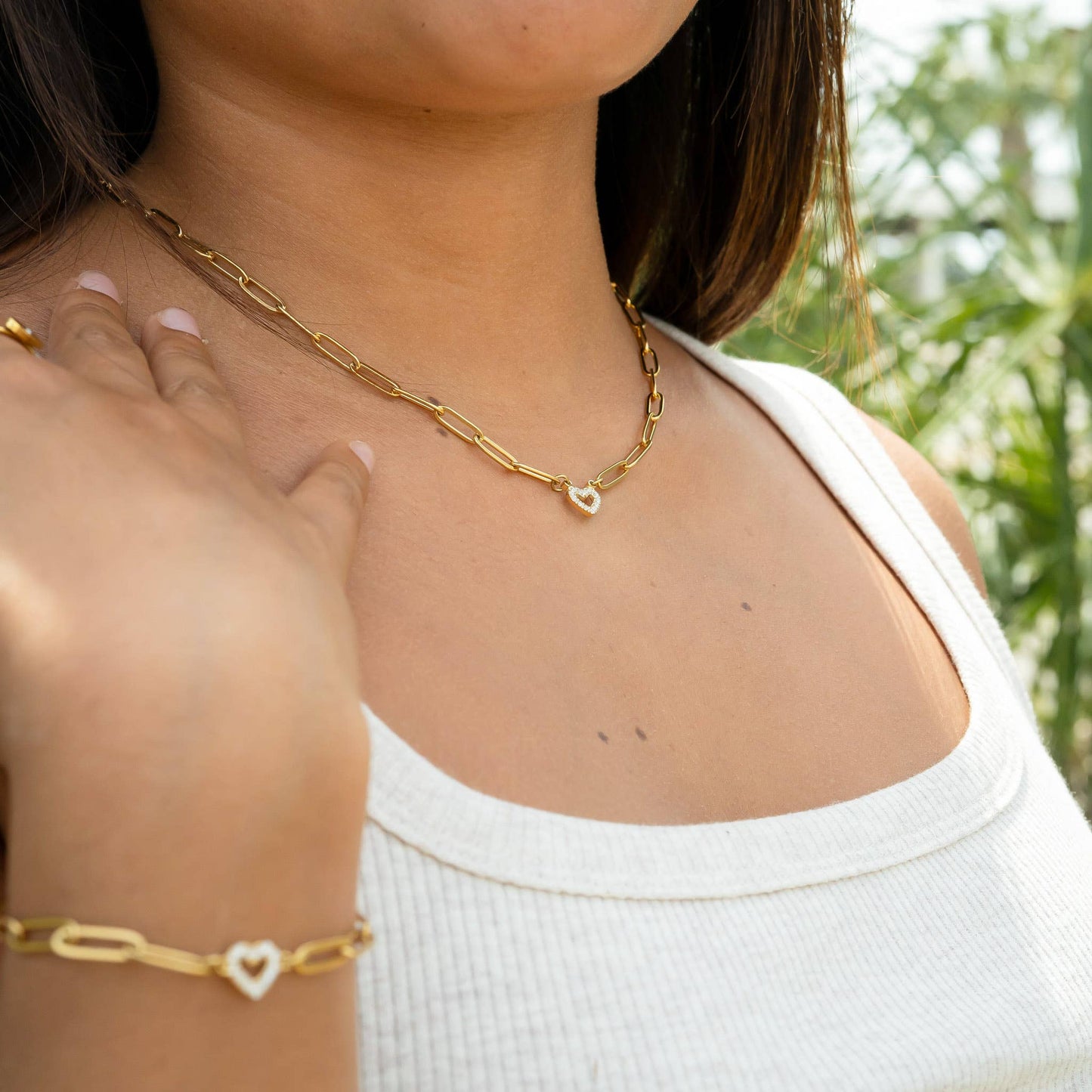 Forever Heart Paperclip Bracelet