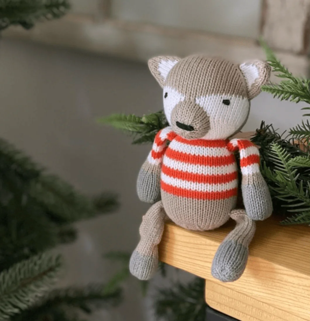 Organic cotton rattle buddy | finley the fox