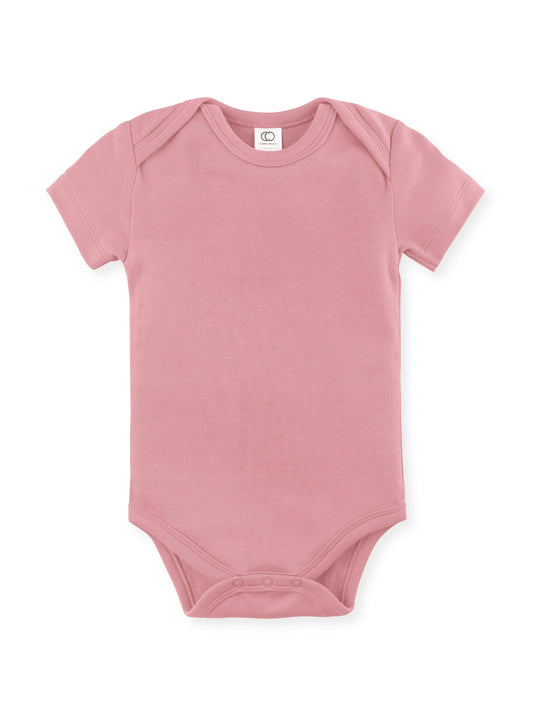 Colored Organics - Organic Baby Short Sleeve Classic Bodysuit - Rose