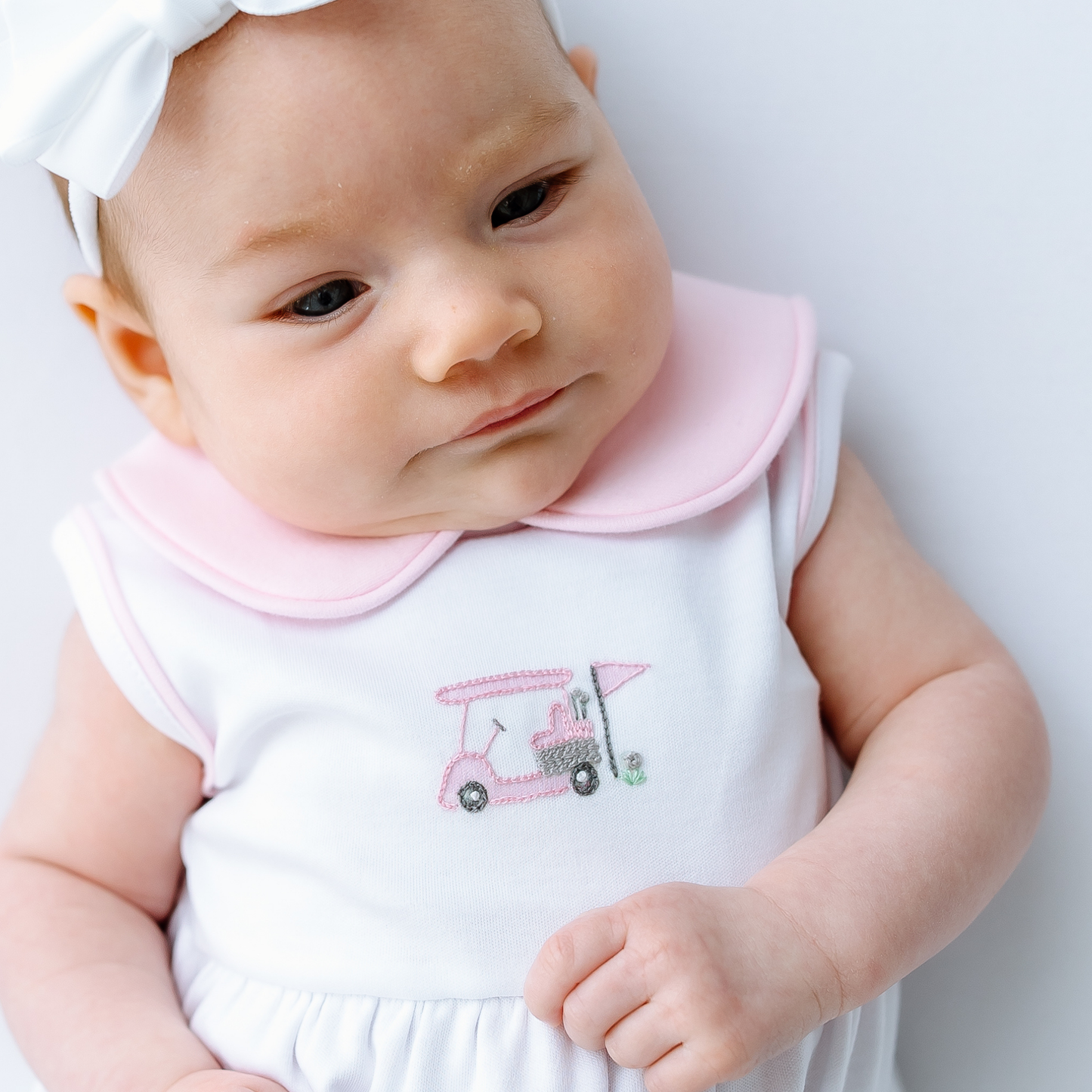 Magnolia Baby | Little Golfer Collared Bubble - Pink