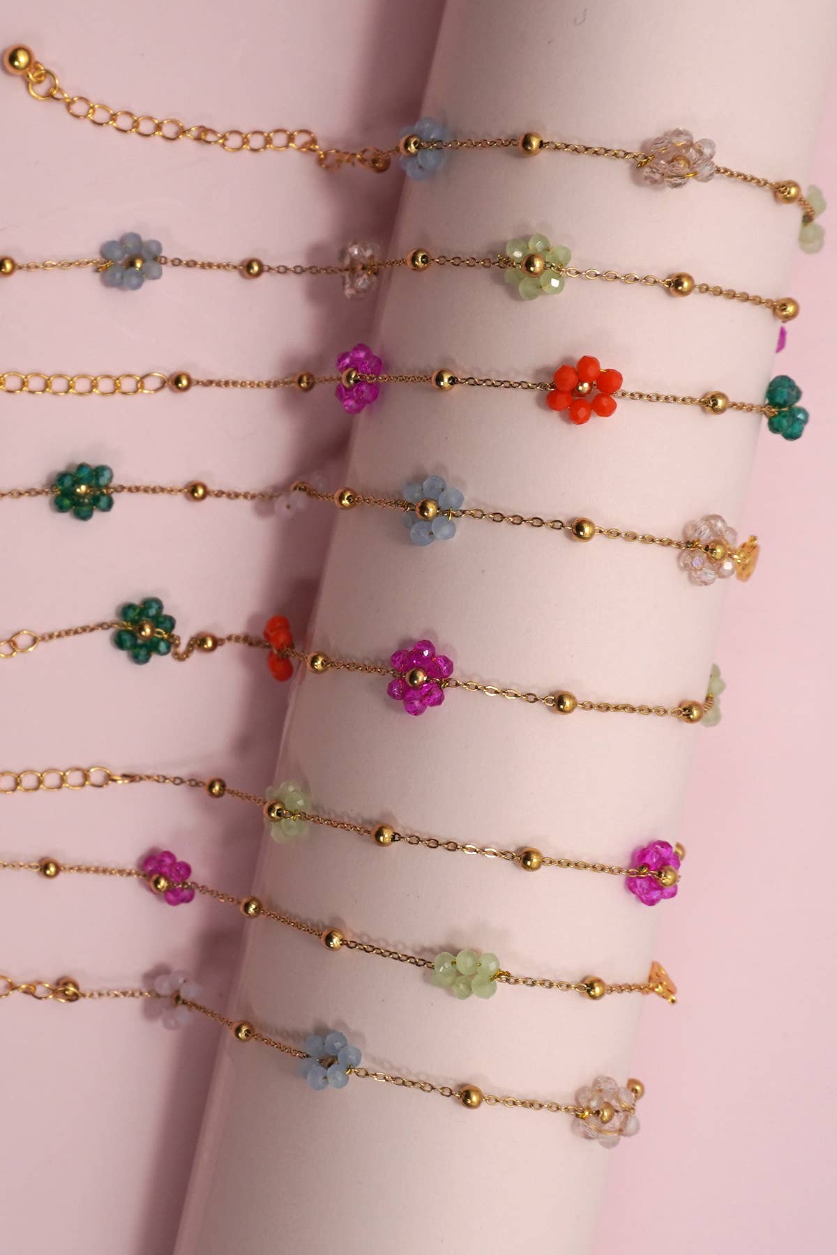 Beaded Flower Bracelet
